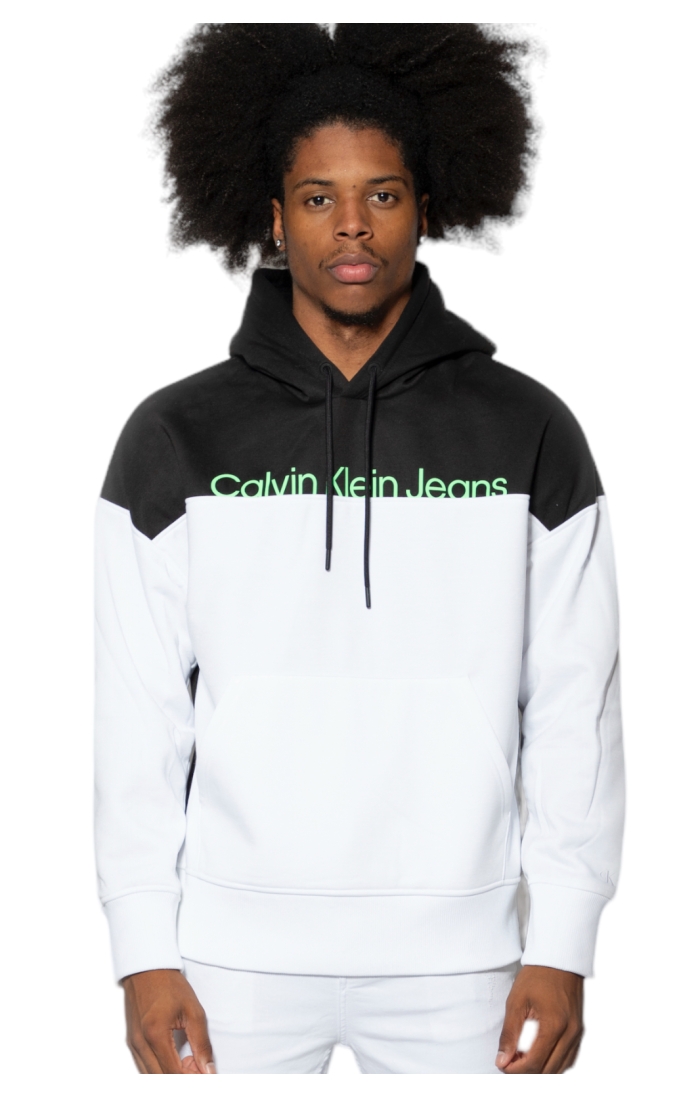 Calvin Klein Sweat-shirt ample color block Blanc