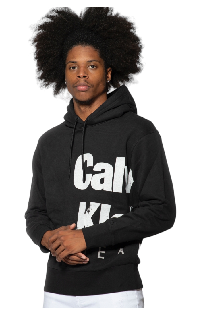 Bluza Calvin Klein o luźnym kroju z logo z boku, czarna