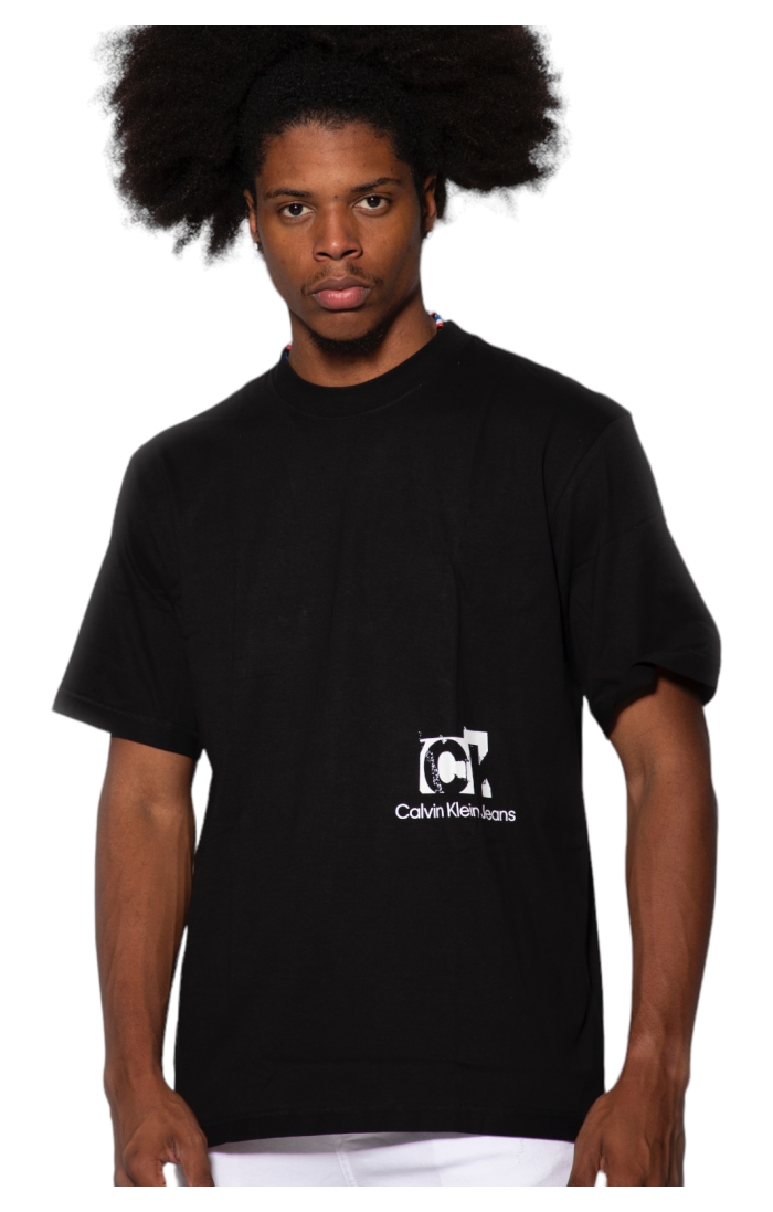 Calvin Klein - T-shirt oversize avec logo au dos Noir