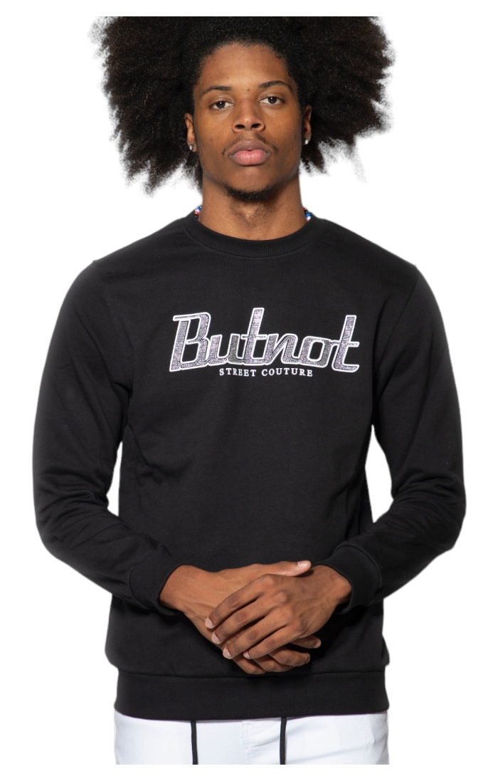 ButNot Sweatshirt Bright Letters Black