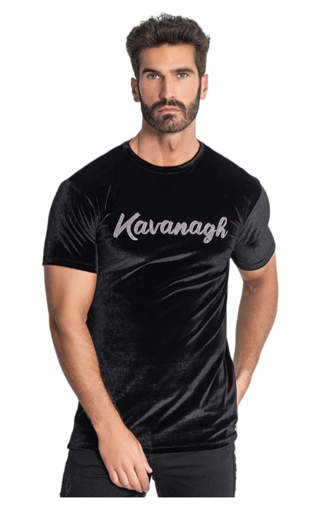 T-shirt Gianni Kavanagh Noir Lavish Argenté