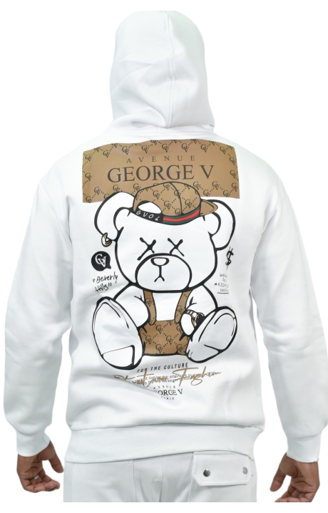 Sudadera George V Paris GV Fashion Bear Blanco