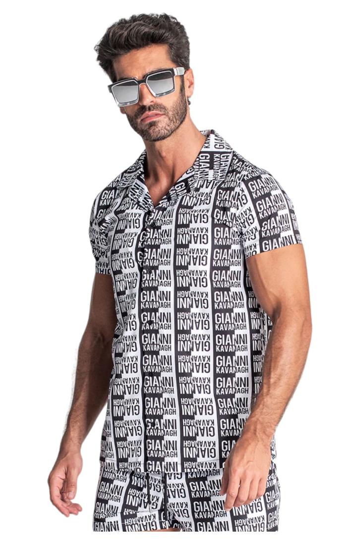 Shirt Gianni Kavanagh Hawaiian Multiply Black