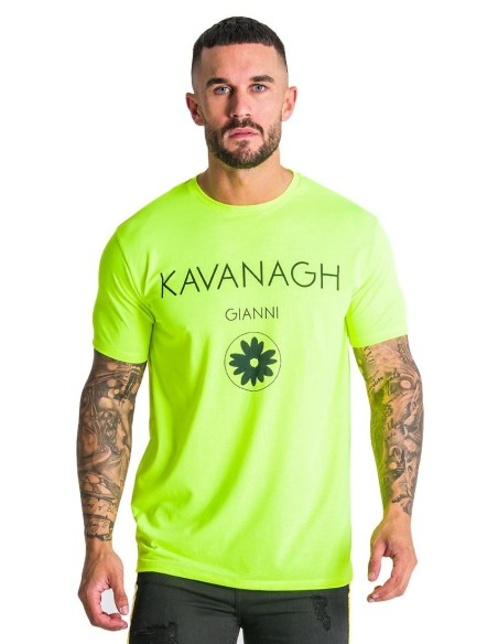 Gianni Kavanagh Neon Yellow Sunrise tee Camiseta Hombre