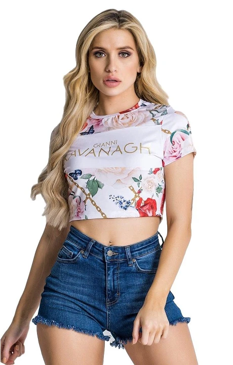 Camiseta Gianni Kavanagh con Cadena Blossom Blanco