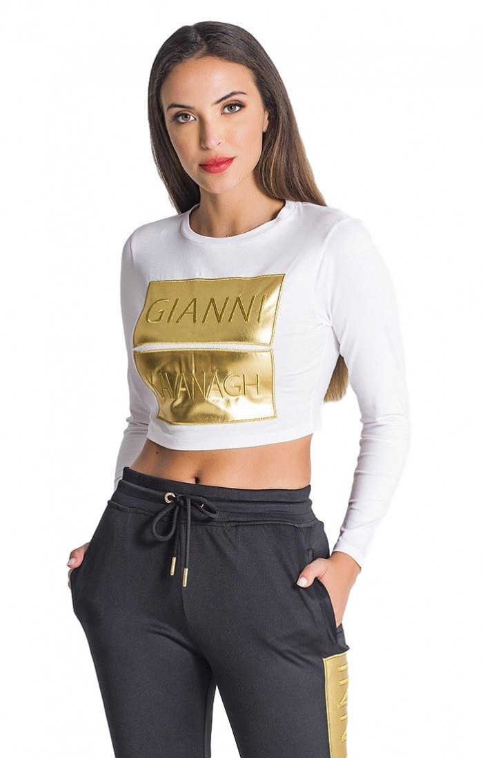 T-shirt Gianni Kavanagh White Golden Bars
